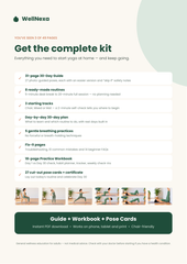 WellNexa Yoga for Beginners – 30-Day Gentle Yoga Guide & Printable Practice Workbook