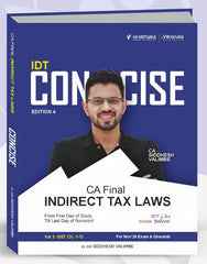 CA Final Indirect Tax Laws Concise (Concept Books) by CA Siddhesh Valimbe