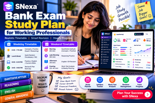 Bank Exam Study Plan for Working Professionals: Daily Timetable - BuyTestSeries.in