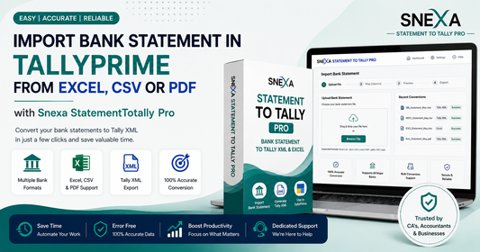 How to Import Bank Statement in TallyPrime from Excel, CSV or PDF