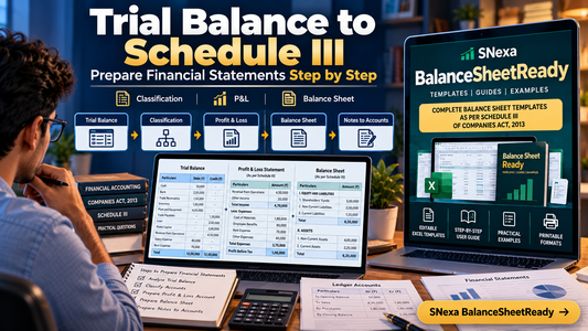 How to prepare Schedule III financial statements from trial balance with SNexa BalanceSheetReady