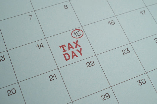 Tax day marked on a calendar