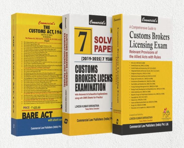 Commercial's Exclusive Combo Pack to Crack CUSTOM BROKERS LICENSING EXAM - Books By Lokesh Kumar Shrivastava
