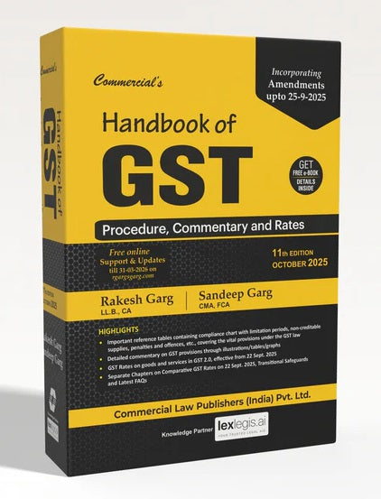Commercial's Handbook of GST Procedure, Commentary and Rates - Book by Rakesh Garg & Sandeep Garg
