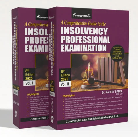 Commercial's A Comprehensive Guide to the Insolvency Professional Examination (2 Vols. Set) Books