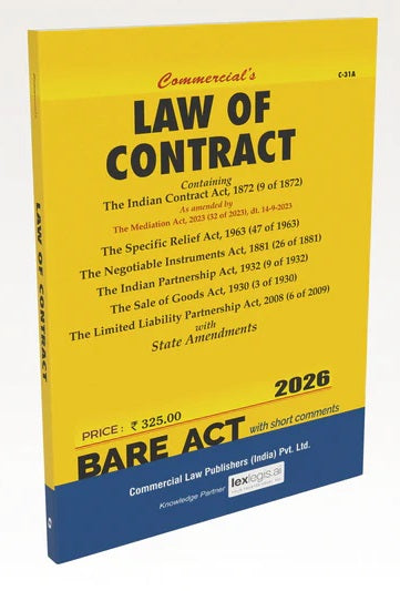 Commercial's Law of Contract - Bare Act (With Short Comments) Book