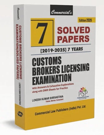 Commercial's Customs Brokers Licensing Examination Solved Papers - Book