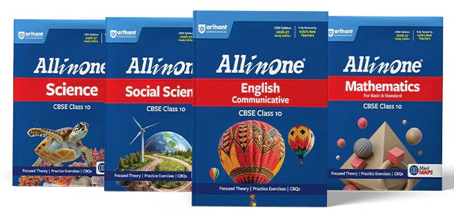 All in One English Communicative, Mathematics, Science and Social Science (Combo) Class 10 for CBSE Exam - Books By Arihant Publication
