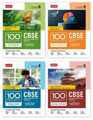100 Percent For Class 8 CBSE Board Exam - Science, Mathematics, English and Social Science Part-1 (Combo) Books By MTG Learning