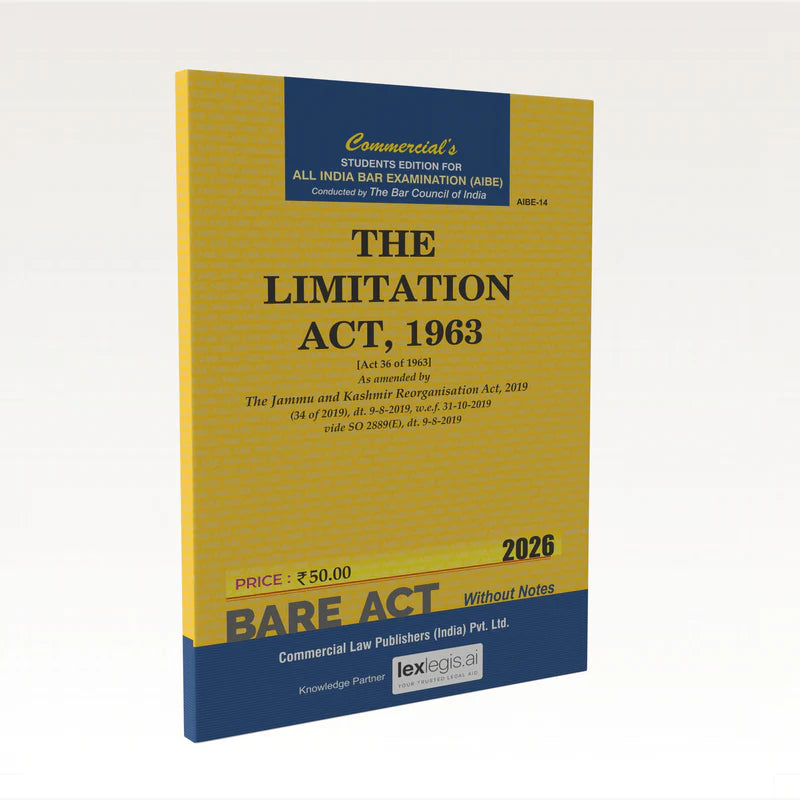 Commercial's The Limitation Act, 1963 (Bare Act - Without Notes) Book