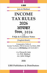 Jain & Motlani’s Income Tax Rules 2026 (English & Hindi) - Book By Legal Book House