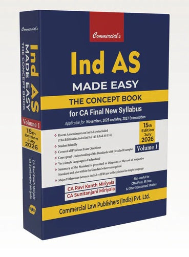 Commercial's Ind As Made Easy (Volumes 1 & 2) - Books By Ravi Kanth Miriyala & CA Sunitanjani Miriyala