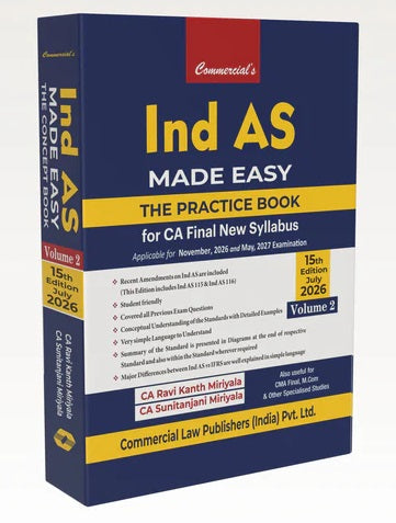 Commercial's Ind As Made Easy (Volumes 1 & 2) - Books By Ravi Kanth Miriyala & CA Sunitanjani Miriyala
