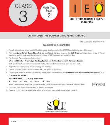 IEO Class-3 Olympiad Previous Years Papers (PYP - Set A and B) English Book by MTG Learning