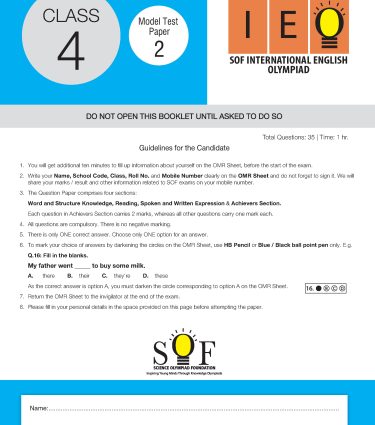 IEO Class-4 Olympiad Previous Years Papers (PYP - Set A and B) English - Book by MTG Learning