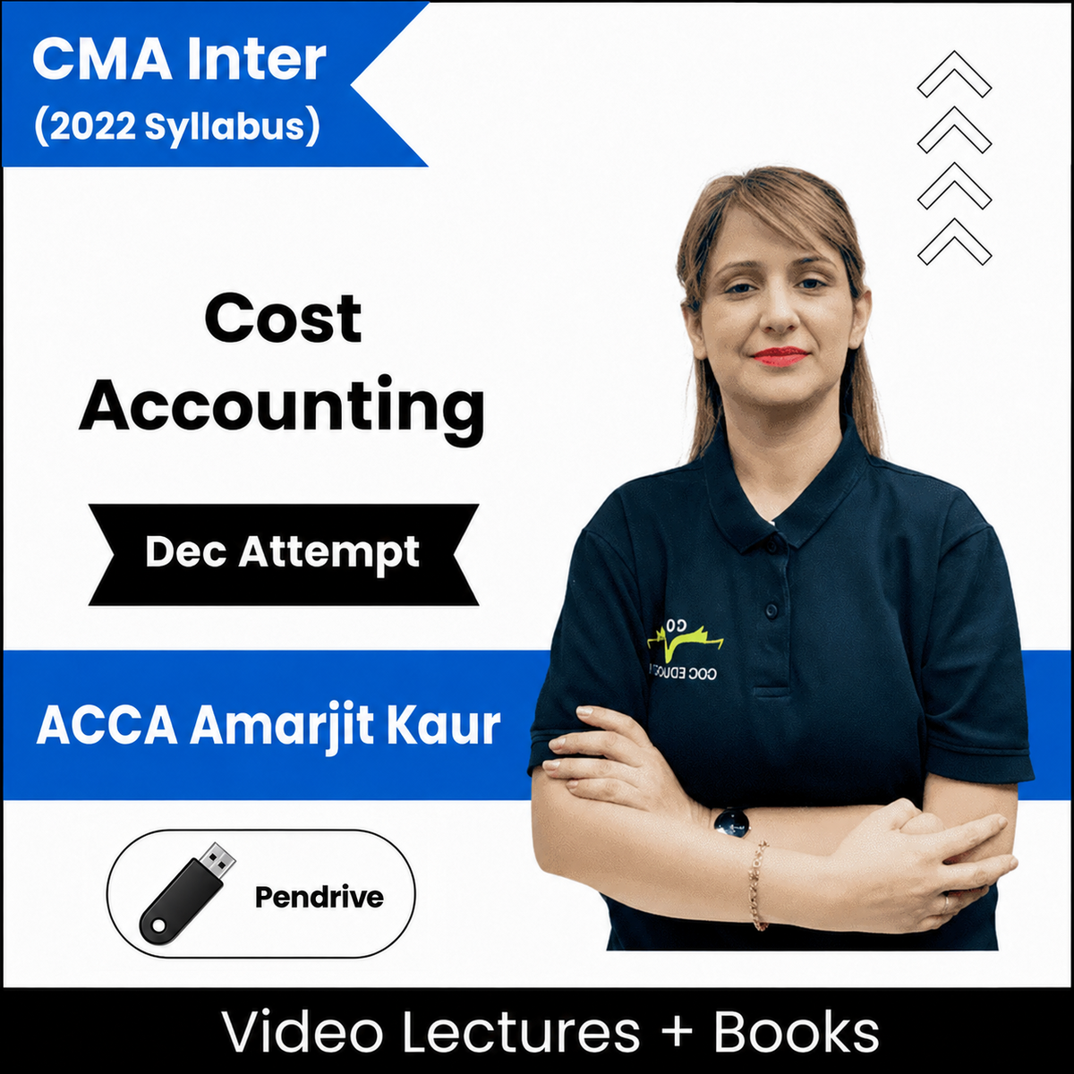 CMA Inter Cost Accounting Video Lectures by ACCA Amarjit Kaur Dec Attempt (Pendrive)