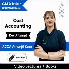 CMA Inter Cost Accounting Video Lectures by ACCA Amarjit Kaur Dec Attempt (Pendrive)