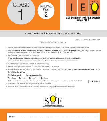 IEO Class-1 Olympiad Previous Years Papers (PYP - Set A and B) English - Book by MTG Learning