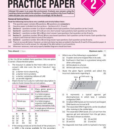 Class 12 CBSE Biology Book (CBSE Champion) - Chapterwise Topicwise Solved Papers By MTG Learning