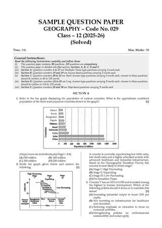 CBSE Question Bank for Class 12 - Geography Book - Chapterwise and Topicwise Solved Papers For 2027 Exam By Oswaal Books