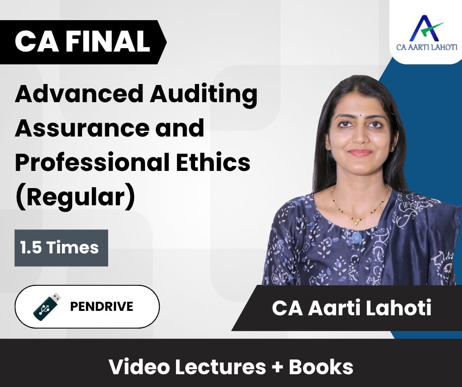 CA Final Audit (Regular) Video Lectures by CA Aarti Lahoti (Pendrive, 1.5 Times)