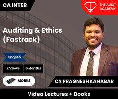 CA Inter Auditing & Ethics (Fastrack) Video Lectures in English by CA Pragnesh Kanabar (Mobile, 2 Views, 6 Months)