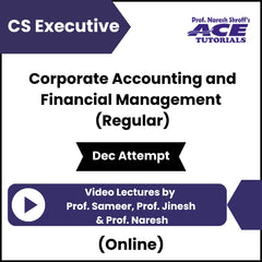 CS Professional Corporate Restructuring, Valuation and Insolvency (Regular) Video Lectures by Prof Jimit, Prof Namrata (Online, Dec Attempt)
