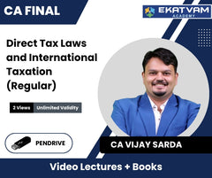 CA Final Direct Tax Laws and International Taxation (Regular) Video Lectures by CA Vijay Sarda (Pendrive, 2 Views, Unlimited Validity)