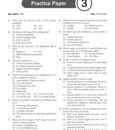 NTA CUET (UG) Chapter wise Question Bank Economics By MTG Learning