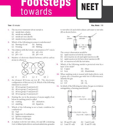Foundation Course Chemistry Book for Class 10 by MTG Learning