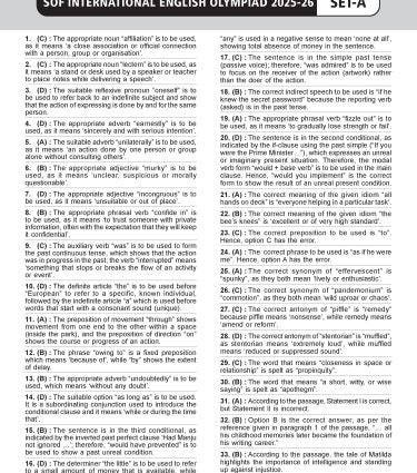 IEO Class-8 Olympiad Previous Years Papers (PYP) English with Sample OMR Sheet - Book By MTG Learning