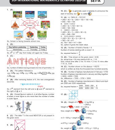 IMO Class-4 Olympiad Previous Years Papers (PYP -  Set A and B) Mathematics - Book by MTG Learning