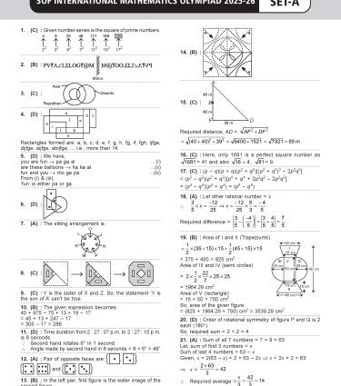 IMO Class-8 Olympiad Previous Years Papers (PYP) Mathematics with Sample OMR Sheet - Book By MTG Learning