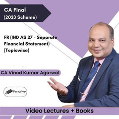 CA Final (2023 Scheme) FR (IND AS 27 - Separate Financial Statement) (Topicwise) Video Lectures by CA Vinod Kumar Agarwal (Pendrive + Books)