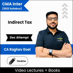 CMA Inter Indirect Tax (IDT) Video Lectures by CA Raghav Goel Dec Attempt (Pendrive)