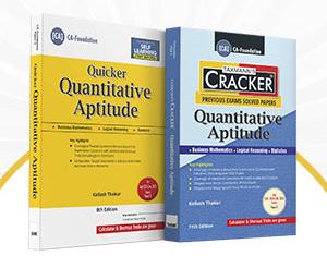 Essentials Combo Quantitative Aptitude (Study Material + Cracker - Set of 2 Books) for CA Foundation (2023 Syllabus) by Taxmann