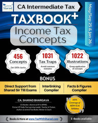 CA Inter Income Tax Concepts Book by CA Sharad Bhargava