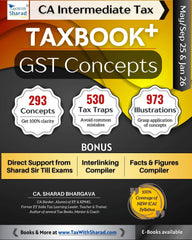 CA Inter GST Concepts book by CA Sharad Bhargava