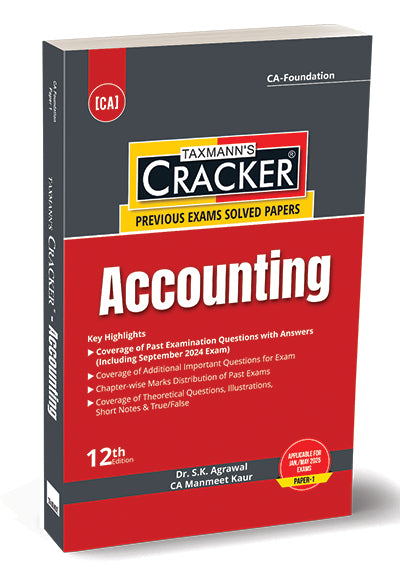 Taxmann Cracker - Accounting Book for CA Foundation by S.K. Agrawal, Manmeet Kaur.