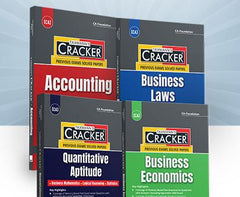 Taxmann Cracker Combo Papers 1 to 4 (Accounts, Law, Maths, LR & Stats, and Economics) Set of 4 Books for CA Foundation