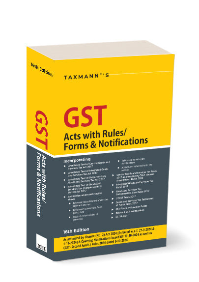 GST Acts with Rules/Forms & Notification book by Taxmann