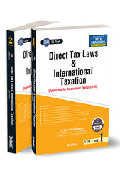 Direct Tax Laws & International Taxation Books (Set of 2 Volumes) for CA Final by CA Ravi Chhawchharia