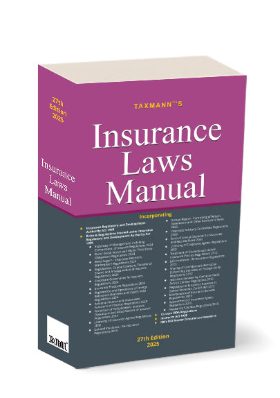 Insurance Laws Manual book by Taxmann