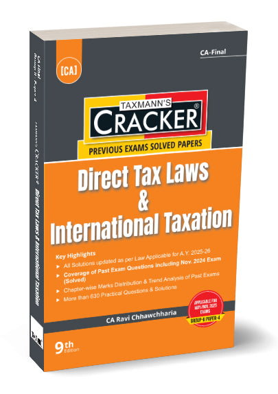 Taxmann Cracker - Direct Tax Laws & International Taxation Book for CA Final by CA Ravi Chhawchharia