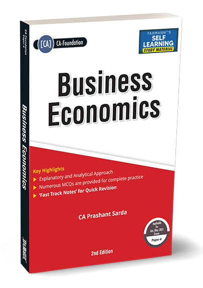 Business Economics (Study Material) Book for CA Foundation (2023 Syllabus) by Prashant Sarda