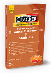 Taxmann Cracker - Fundamentals of Business Mathematics & Statistics Book for CMA Foundation by Tarun Agarwal