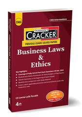 Taxmann Cracker -Business Laws and Ethics Book for CMA Inter by Leena Lalit Parakh