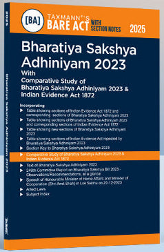 Taxmann's Bharatiya Sakshya Adhiniyam 2023 – Bare Act with Section Notes