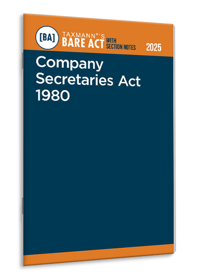 Taxmann's Company Secretaries Act 1980 – Bare Act with Section Notes