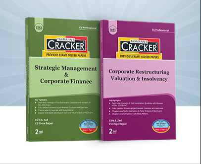 Taxmann Cracker Combo - Papers 5 & 6 CRACKER Series SMCF and CRVI (Set of 2 Books) for CS Professional by N.S. Zad, Divya Bajpai